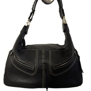 Chic Black Leather Shoulder Bag